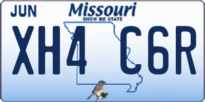 MO license plate XH4C6R
