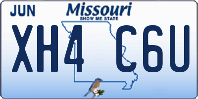 MO license plate XH4C6U