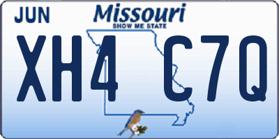 MO license plate XH4C7Q
