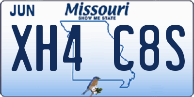 MO license plate XH4C8S