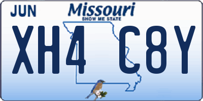 MO license plate XH4C8Y
