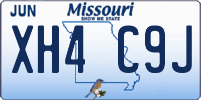 MO license plate XH4C9J
