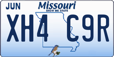 MO license plate XH4C9R