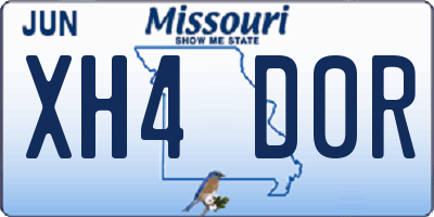 MO license plate XH4D0R