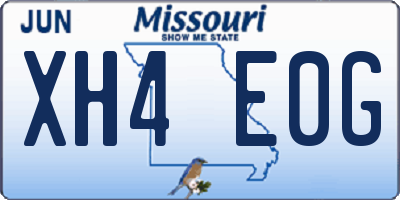 MO license plate XH4E0G