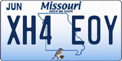 MO license plate XH4E0Y