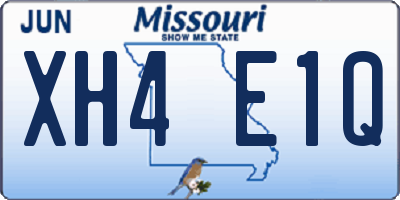 MO license plate XH4E1Q