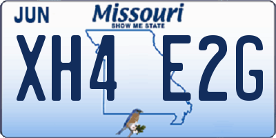 MO license plate XH4E2G