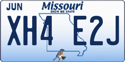 MO license plate XH4E2J