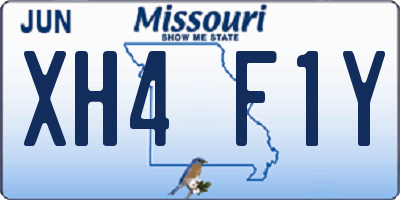 MO license plate XH4F1Y