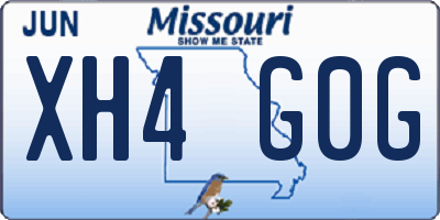 MO license plate XH4G0G
