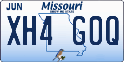 MO license plate XH4G0Q