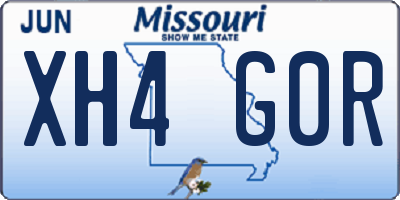 MO license plate XH4G0R
