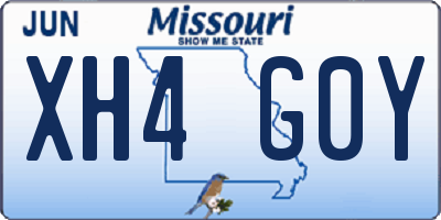 MO license plate XH4G0Y