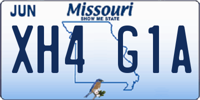 MO license plate XH4G1A