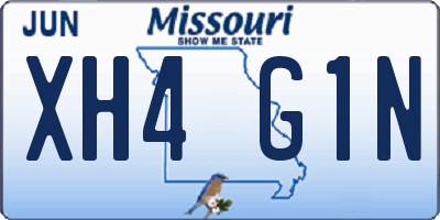 MO license plate XH4G1N