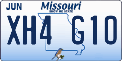 MO license plate XH4G1O