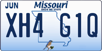 MO license plate XH4G1Q