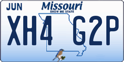 MO license plate XH4G2P