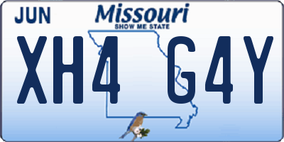 MO license plate XH4G4Y
