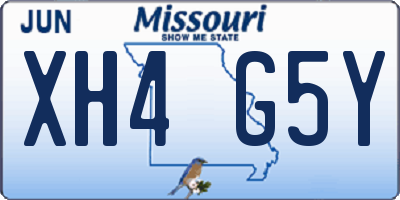 MO license plate XH4G5Y