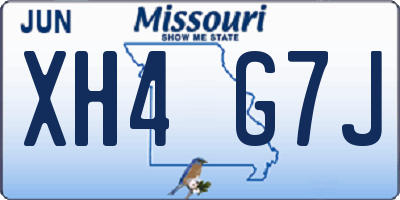 MO license plate XH4G7J