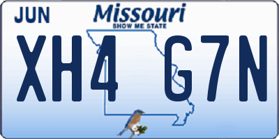 MO license plate XH4G7N