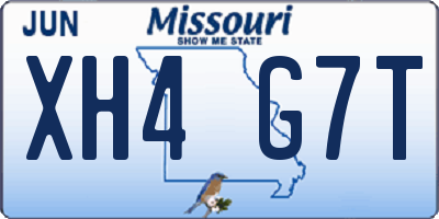 MO license plate XH4G7T