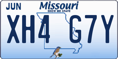 MO license plate XH4G7Y