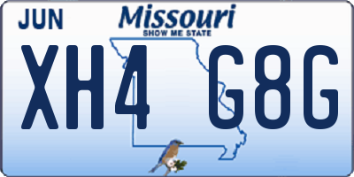 MO license plate XH4G8G