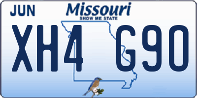 MO license plate XH4G9O