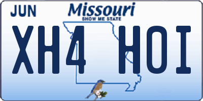 MO license plate XH4H0I
