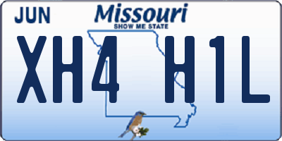 MO license plate XH4H1L