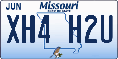 MO license plate XH4H2U