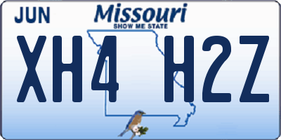MO license plate XH4H2Z