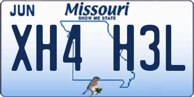 MO license plate XH4H3L