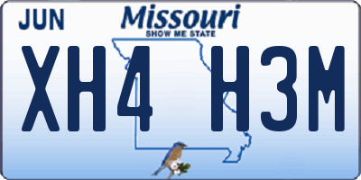 MO license plate XH4H3M