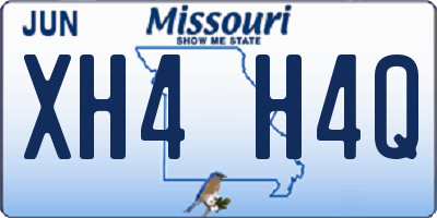 MO license plate XH4H4Q