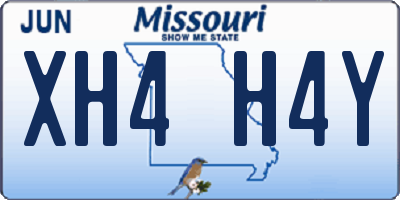 MO license plate XH4H4Y