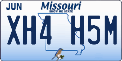 MO license plate XH4H5M