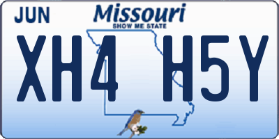MO license plate XH4H5Y