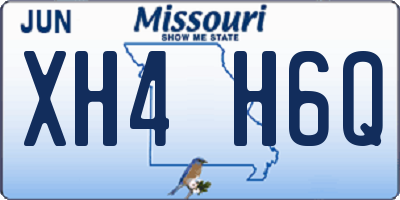 MO license plate XH4H6Q