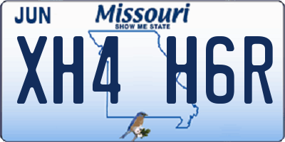 MO license plate XH4H6R