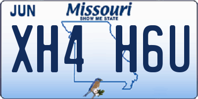 MO license plate XH4H6U