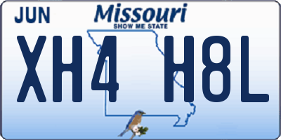 MO license plate XH4H8L