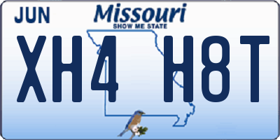 MO license plate XH4H8T