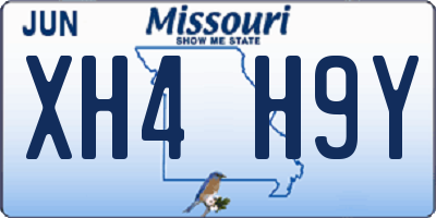 MO license plate XH4H9Y