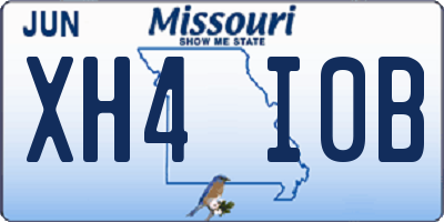 MO license plate XH4I0B