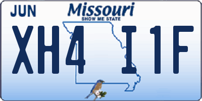 MO license plate XH4I1F