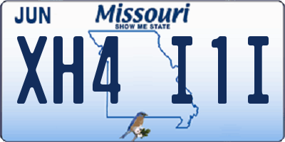 MO license plate XH4I1I